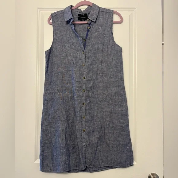 mini shift dress linen Mini Shift Dress in Stretch Linen main image 0